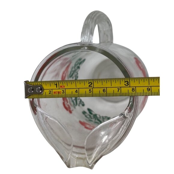 Vintage Glass Pitcher With Floral Pattern - Picture 11 of 11
